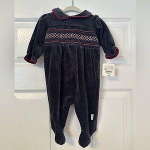 NWT | First Moments Velour Jumpsuit
